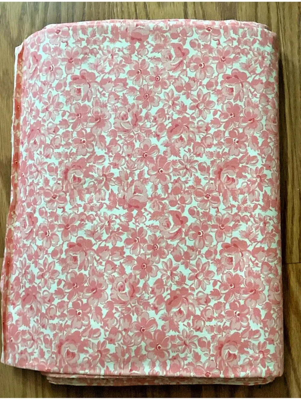 7Yds. Fabrics Daisy+ Rose Pattern Pink & White Made in Usa MDG (247)